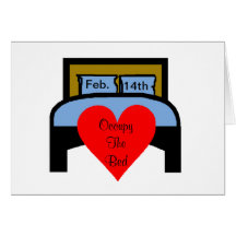 Occupy The Bed Political Funny Valentine Card