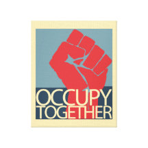 Occupy Together Protest Art Occupy Wall Street Gallery Wrap Canvas