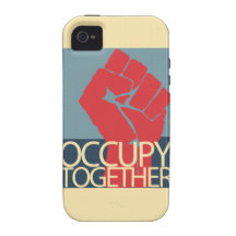 Occupy Together Protest Art Occupy Wall Street Case-Mate iPhone 4 Case