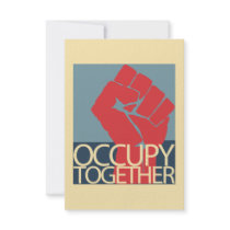 Occupy Together Protest Art Occupy Wall Street Custom Invites