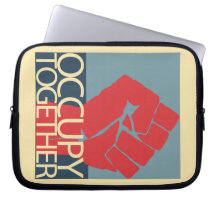 Occupy Together Protest Art Occupy Wall Street Laptop Computer Sleeve