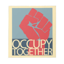 Occupy Together Protest Art Occupy Wall Street Memo Note Pads