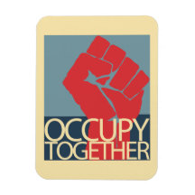 Occupy Together Protest Art Occupy Wall Street Flexible Magnet