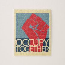 Occupy Together Protest Art Occupy Wall Street Jigsaw Puzzles
