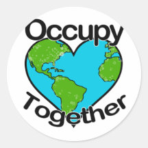 Occupy Together Round Stickers
