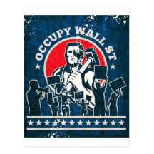 Occupy Wall Street America New York Postcard