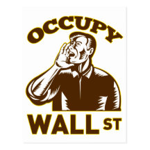 Occupy Wall Street America worker retro Postcards