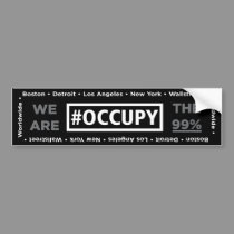Occupy Wall Street and Worldwide Bumper Sticker bumper stickers