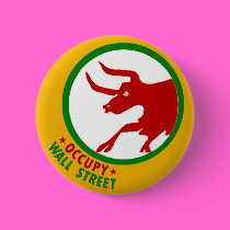 Occupy Wall Street Bull buttons