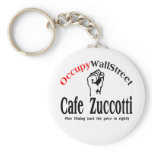 Occupy Wall Street - Cafe Zuccotti Keychains