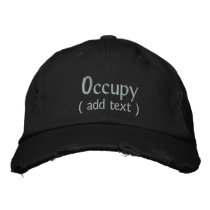 Occupy Wall Street Custom Cap Embroidered Baseball Cap