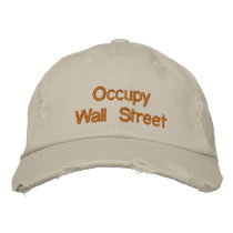 Occupy Wall Street Embroidered Baseball Caps