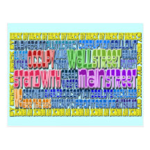 Occupy Wall Street FIGHT Greed Corruption Design Postcard