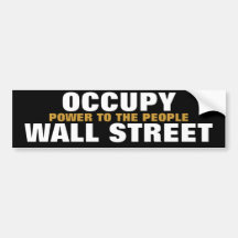 occupy wall street power to the people bumper stickers