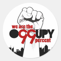 Occupy Wall Street - We are the 99 Percent Round Sticker