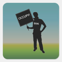 Occupy!  We Are The 99% Square Sticker