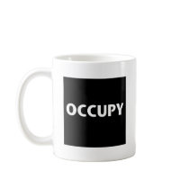 Occupy (White on Black) Coffee Mug
