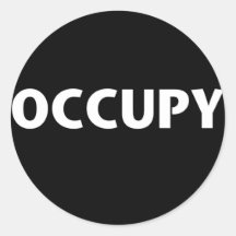 Occupy (White on Black) Sticker