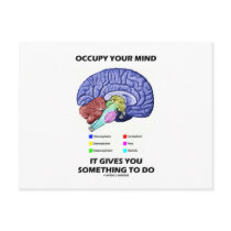 Occupy Your Mind It Gives You Something To Do Postcards