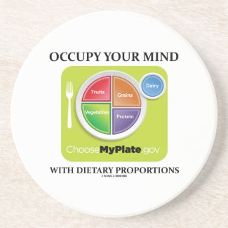 Occupy Your Mind With Dietary Proportions MyPlate Drink Coaster