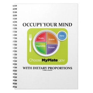 Occupy Your Mind With Dietary Proportions MyPlate Spiral Note Books