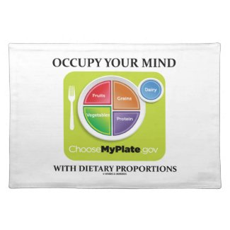 Occupy Your Mind With Dietary Proportions MyPlate Placemat