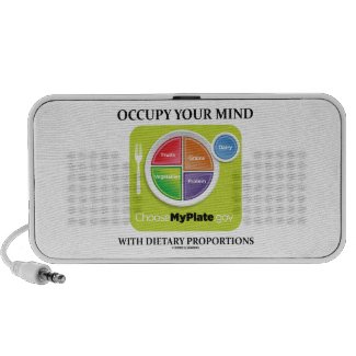 Occupy Your Mind With Dietary Proportions MyPlate iPod Speaker