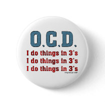 OCD I Do Things in 3's Buttons