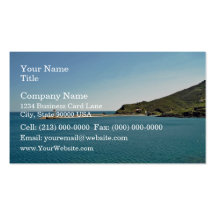 Ocean against blue sky business card templates