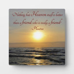 Ocean and Sunset Friendship Plautus Quote Plaques
