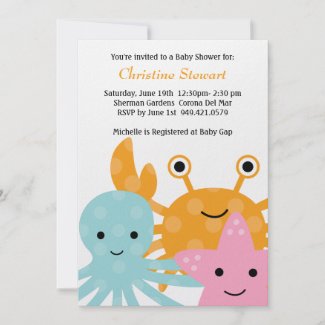 Ocean Baby Shower Invitation invitation