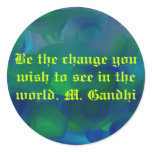 ocean, Be the change you wish to see in the wor... Sticker