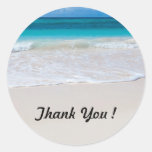 Ocean Beach Round Thank You Stickers stickers