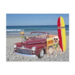 Ocean/Beach/Surfing/Woodie postcards