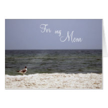 Ocean Beach View Mother's Card Inside Poem
