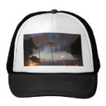 Ocean Beache In Sunset Palm Treesin Clouds Trucker Hats