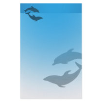 Ocean Blue Dolphins Stationary Personalized Stationery