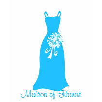 Ocean Blue Matron of Honor Dress t-shirts