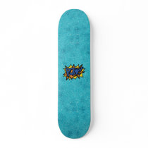Ocean blue pow skate deck