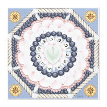 Ocean Blue Sailors Valentine Canvas Art Print Gallery Wrap Canvas