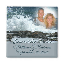 Ocean Blue/ Save the Date Fridge Magnets
