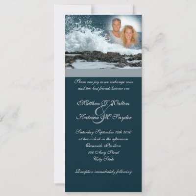 Invite or announce your wedding anniversary and more with our Ocean Blue 