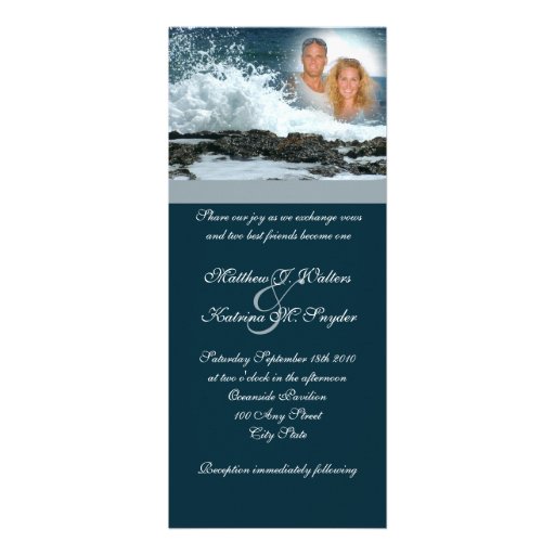 Ocean Blue Wedding Invitation