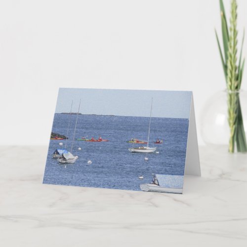 Ocean boats Card card