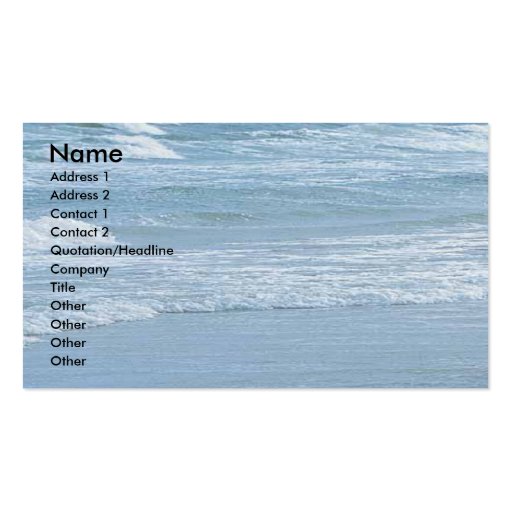 Ocean Business Profile Card Business Cards (front side)