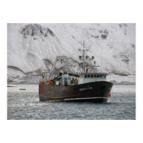 Ocean Cape, Factory Trawler in Dutch Harbor, AK Print