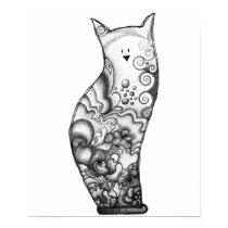 Ocean Cat Print posters