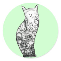 Ocean Cat Seafoam Sticker
