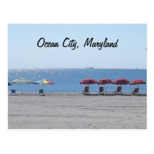 Ocean City, Maryland - Empty Beach Post Cards