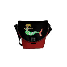 Ocean City, Maryland Mermaid Messenger Bags